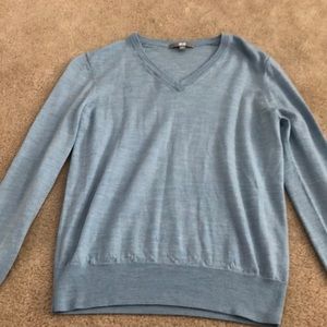 Blue v-neck long sleeve